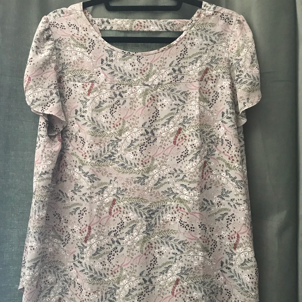 Loft bar back floral top